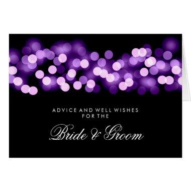 Wedding Advice Card Purple Hollywood Glam