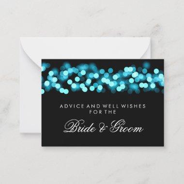 Wedding Advice Card Turquoise Hollywood Glam
