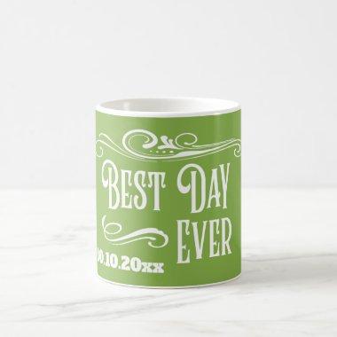 Wedding Anniversary Date Best Day Ever Vintage Coffee Mug