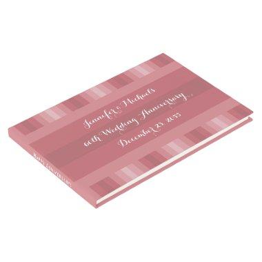 Wedding Anniversary Party  Dusty Rose Guest Book