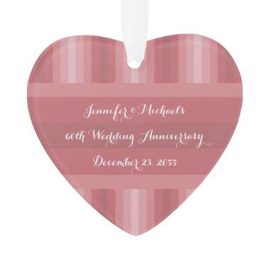Wedding Anniversary Party  Dusty Rose Ornament