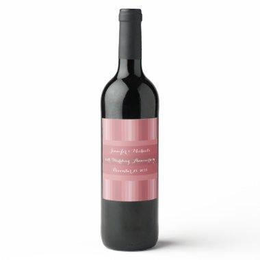 Wedding Anniversary Party Bridal Shower Dusty Rose Wine Label