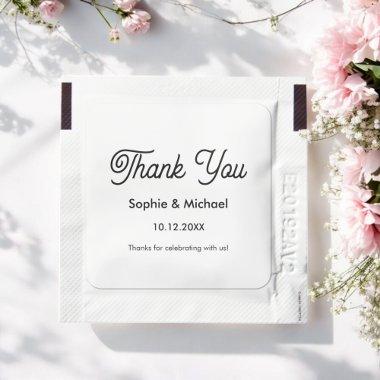 Wedding Black White Thank You Hand Sanitizer Packet