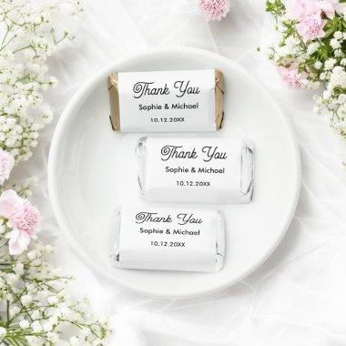 Wedding Black White Thank You Minimal Hershey's Miniatures