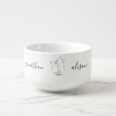 Wedding Bridal Shower Custom Couple Gifts Soup Mug