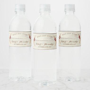 Wedding Bridal Shower Reception Pampas Grass Water Bottle Label