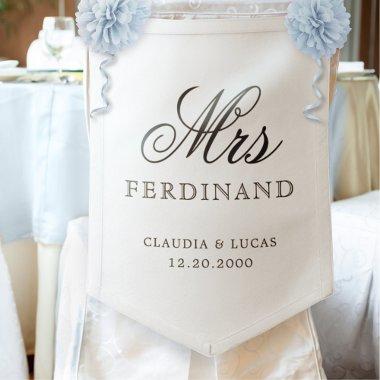 Wedding Bride Chair Decoration Pennant