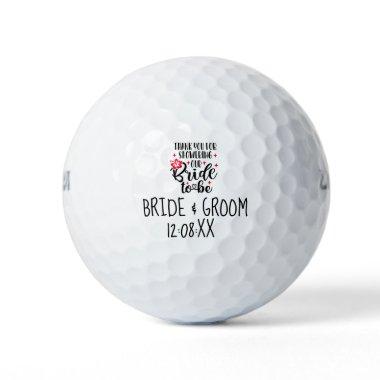 Wedding Bride & Groom  Golf Balls
