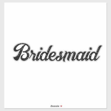 Wedding Bridesmaid 2024 Simple Custom Elegant Cute Sticker