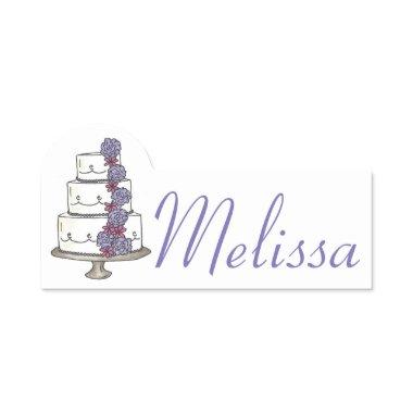 Wedding Cake Engagement Bridal Shower Bakery Name Tag