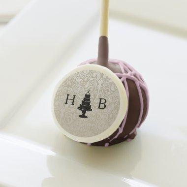 Wedding Cake Monogram Cake Pops