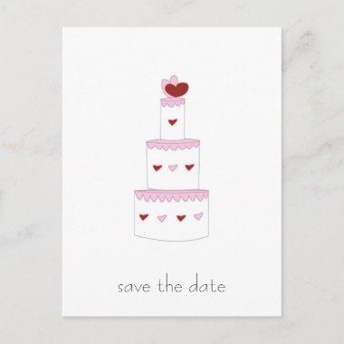 Wedding cake "Save the Date" postInvitations