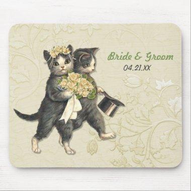 Wedding Cats Mouse Pad