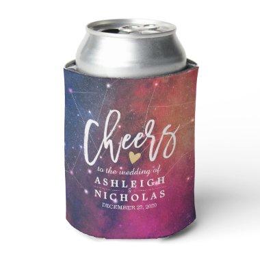Wedding Cheers to Love Space Galaxy Constellations Can Cooler