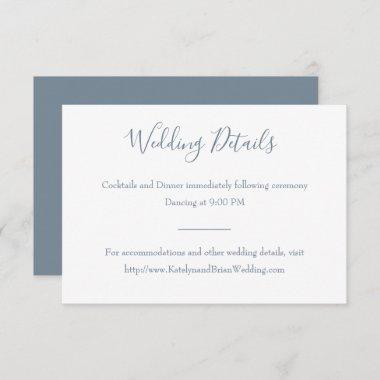 Wedding Classic Information Details Enclosure Invitations