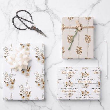 Wedding Congratulations Wrapping Paper Sheets