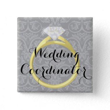 Wedding Coordinator Bridal Wedding Party Name Tag Pinback Button