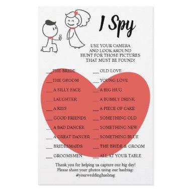 Wedding Couple Wedding Reception I Spy Game  Flyer