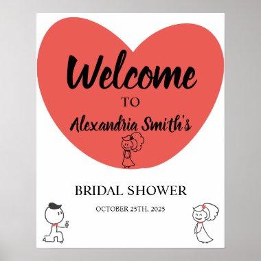 Wedding Couple Welcome Bridal Shower Sign