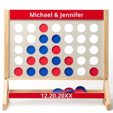 Wedding Custom Name Monograms Backyard Lawn Game Fast Four