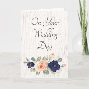 Wedding Day Congratulations Rustic Floral Invitations