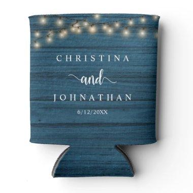Wedding Dinner and Party, Rustic String Lights Can Cooler