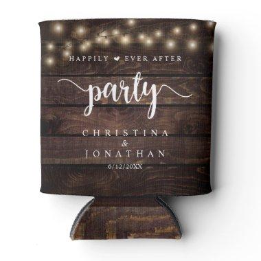 Wedding Dinner and Party, Rustic String Lights Can Cooler