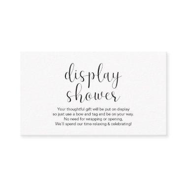 Wedding Display Shower, Minimal, Black, Enclosure Invitations