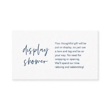 Wedding Display Shower, Modern Minimalist Navy Enclosure