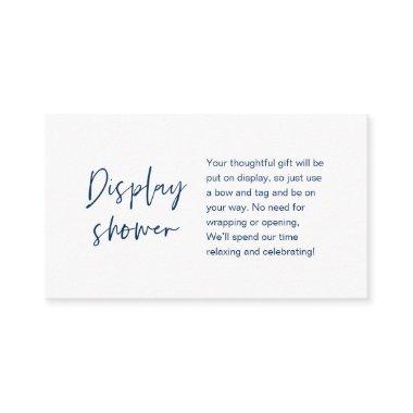 Wedding Display Shower, Modern Minimalist Navy Enclosure