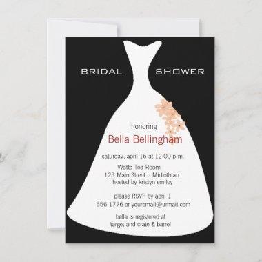 Wedding Dress Bridal Shower Invitations
