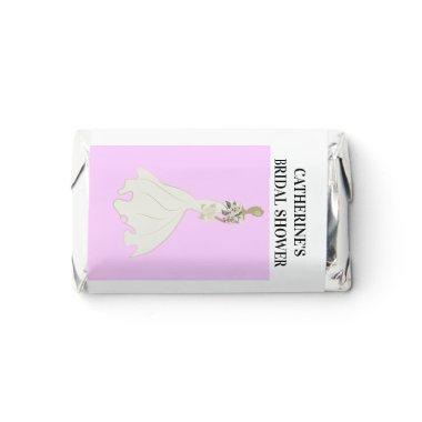 Wedding dress bride pink white bridal shower hershey's miniatures