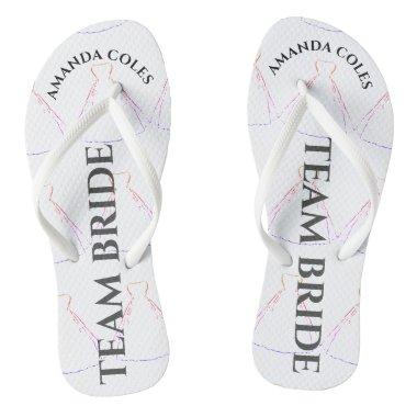 Wedding Dress patten: Team Bride Flip flops