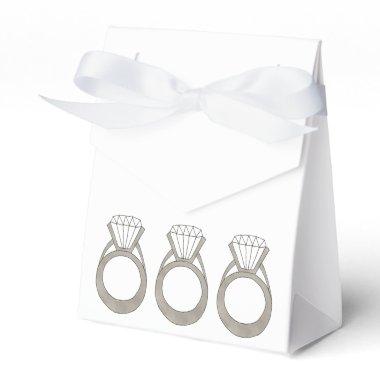 Wedding Engagement Party Bridal Shower Diamond Favor Boxes