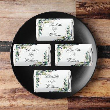 Wedding eucalyptus greenery names bride groom hershey's miniatures