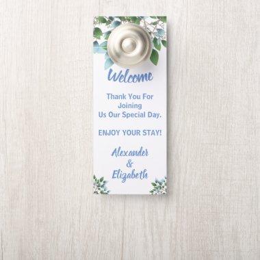 Wedding Eucalyptus Welcome and Do not Disturb Door Hanger