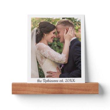 Wedding Family Established Date Personalized Photo Picture Ledge
