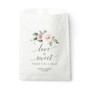 Wedding Favor Bag Love is Sweet Blushing Blooms