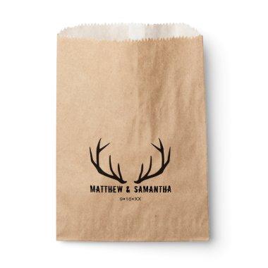 Wedding Favor Bag | Rustic Deer Antler