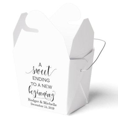 Wedding Favor Box - Sweet Ending to New Beginning