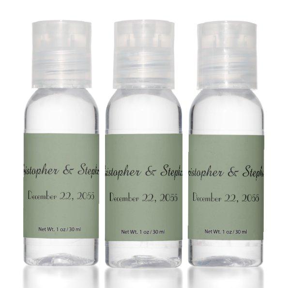 Wedding Favor Sage Green Set of 12 Hand Sanitizer