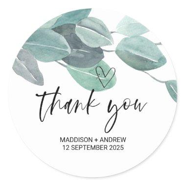 Wedding Favor Thank You From Bride Groom Favor Classic Round Sticker