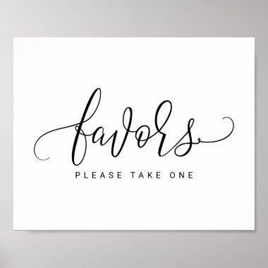 Wedding Favors Sign - Bounce Calligraphy (Black)