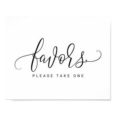 Wedding Favors Sign - Bounce Calligraphy (Black)