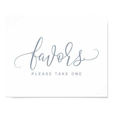 Wedding Favors Sign - Bounce Script (Dusty Blue)