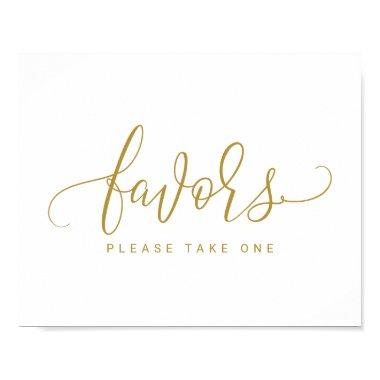 Wedding Favors Sign - Bounce Script (Flat Gold)