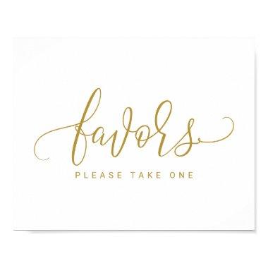 Wedding Favors Sign - Bounce Script (Flat Gold)