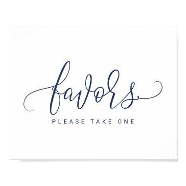 Wedding Favors Sign - Bounce Script (Navy Blue)