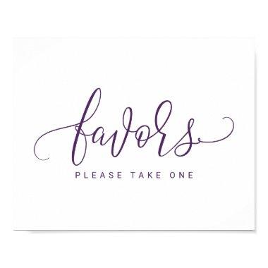 Wedding Favors Sign -Bounce Script (Plum / Purple)