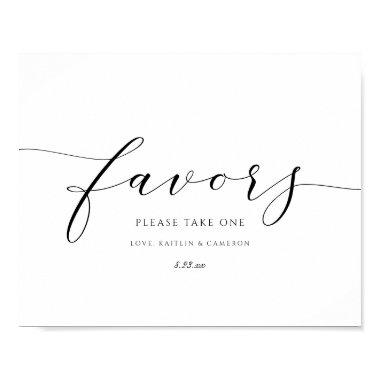 Wedding Favors Sign Elegant Luxury Script